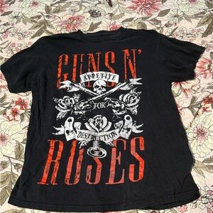 Black Graphic Band Tee - Appetite for Destruction